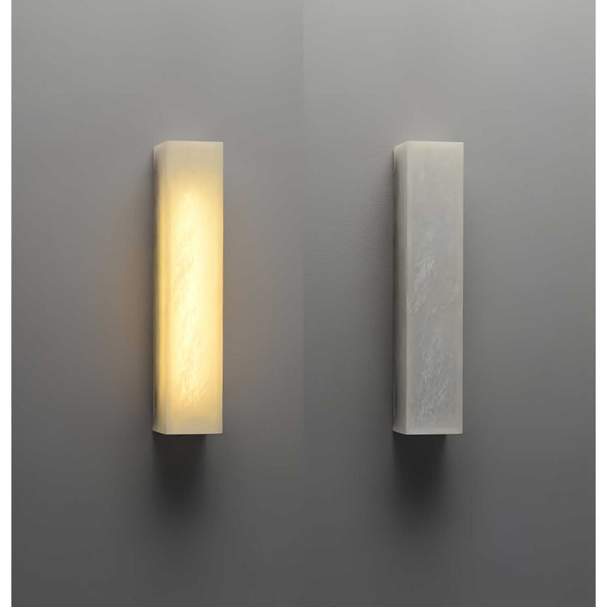 Alborella cilindrische wandlamp van albast
