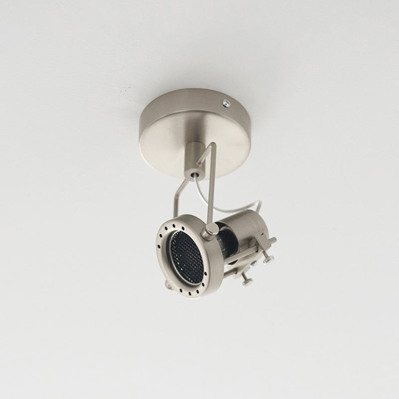Torven plafondlamp nikkel lampenkap minimalistisch spotlicht woonkamer