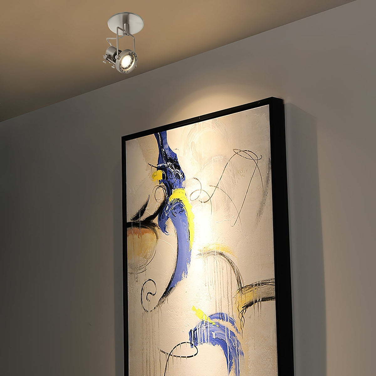Keron plafondlamp van nikkelmetaal industriële stijl