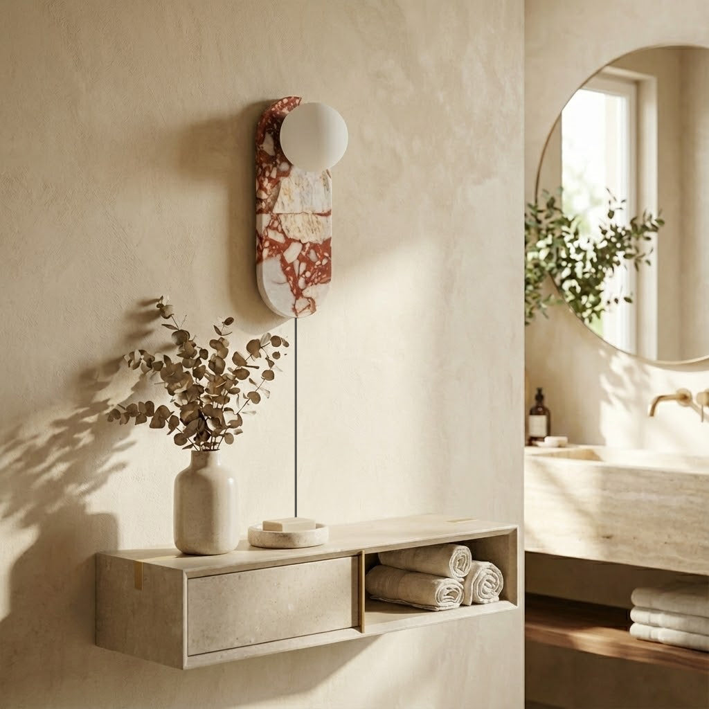 Lucie Rood wandlamp met stekker