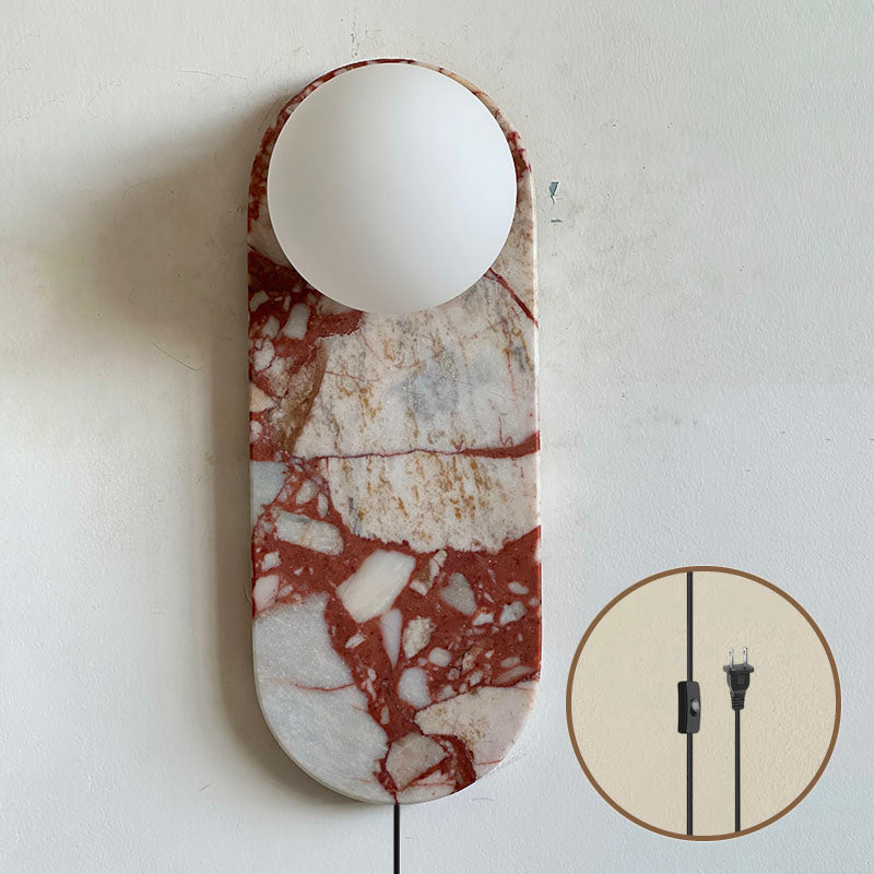 Lucie Rood wandlamp met stekker