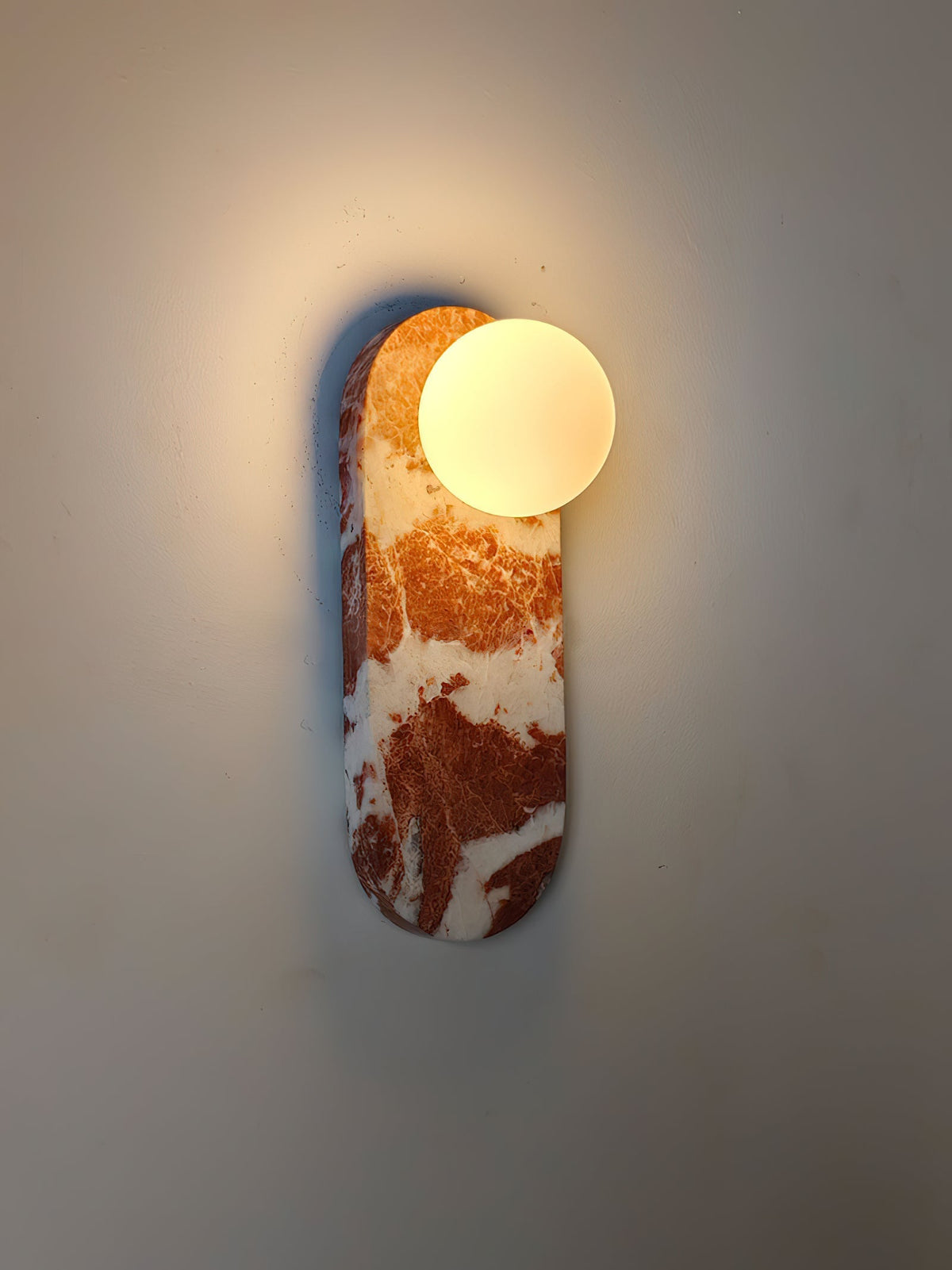 Sysolion Moderne minimalistische wandlamp van glas en marmer