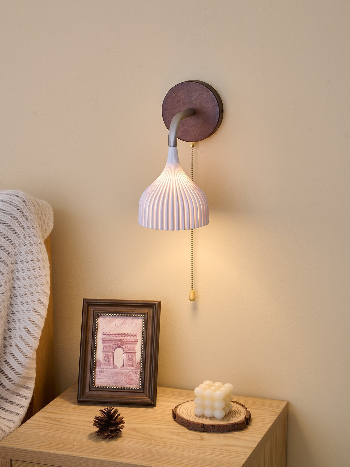 Cimararae elegantie klassieke Houten wandlamp
