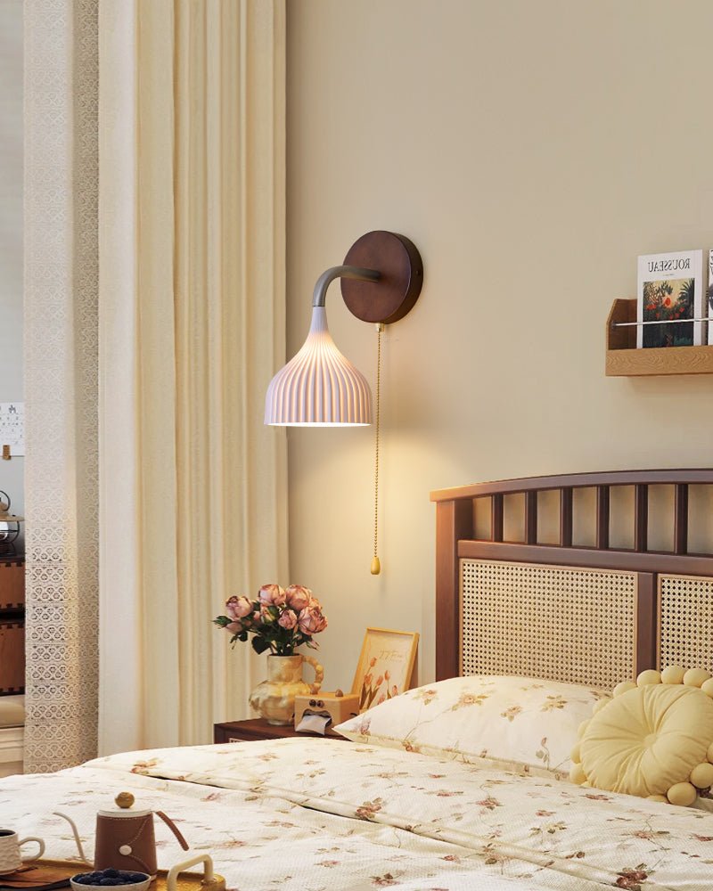 Cimararae elegantie klassieke Houten wandlamp