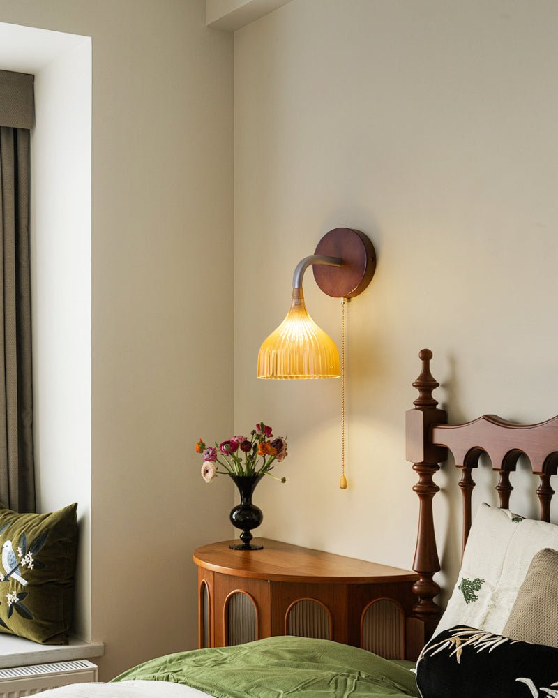Cimararae elegantie klassieke Houten wandlamp