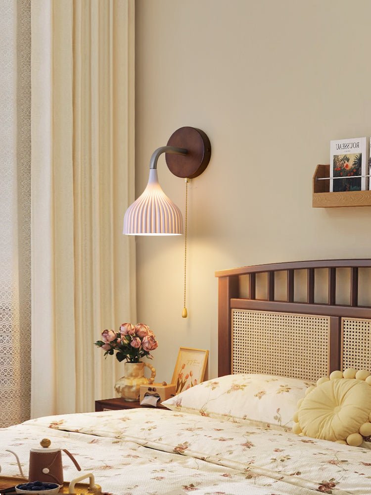 Cimararae elegantie klassieke Houten wandlamp
