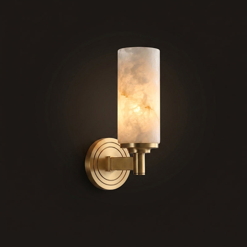 Navenford albast cilindervormige wandlamp