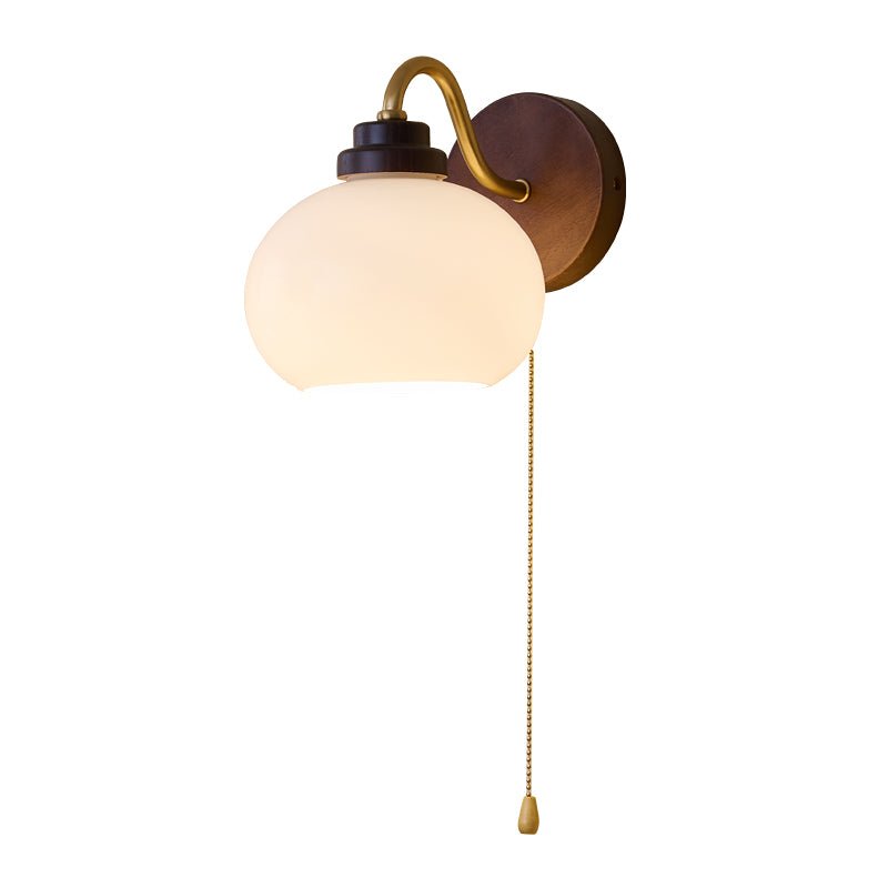 Syleella Premium Noordse kunst Kapelglas houten wandlamp van glas