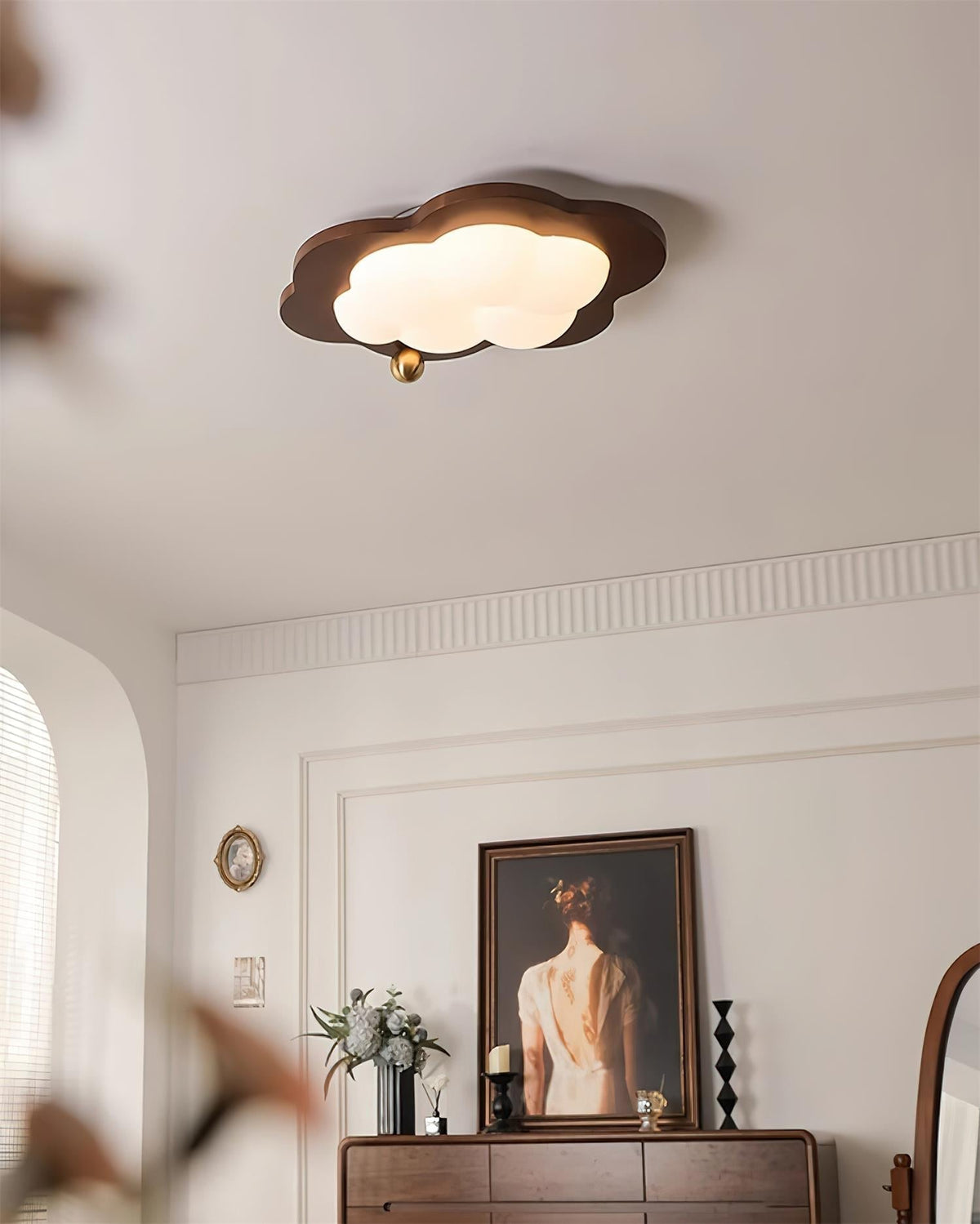 Pivora Vlakke plafondlamp met wolkvormig ontwerp