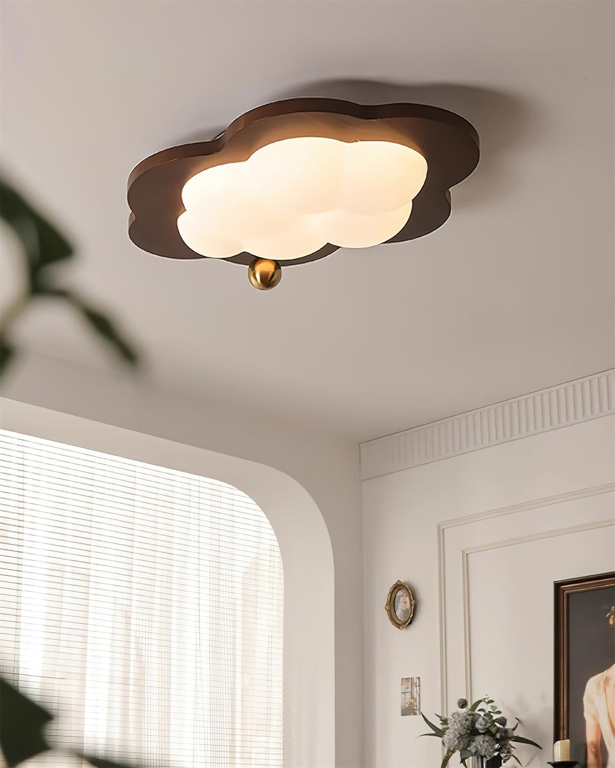 Pivora Vlakke plafondlamp met wolkvormig ontwerp