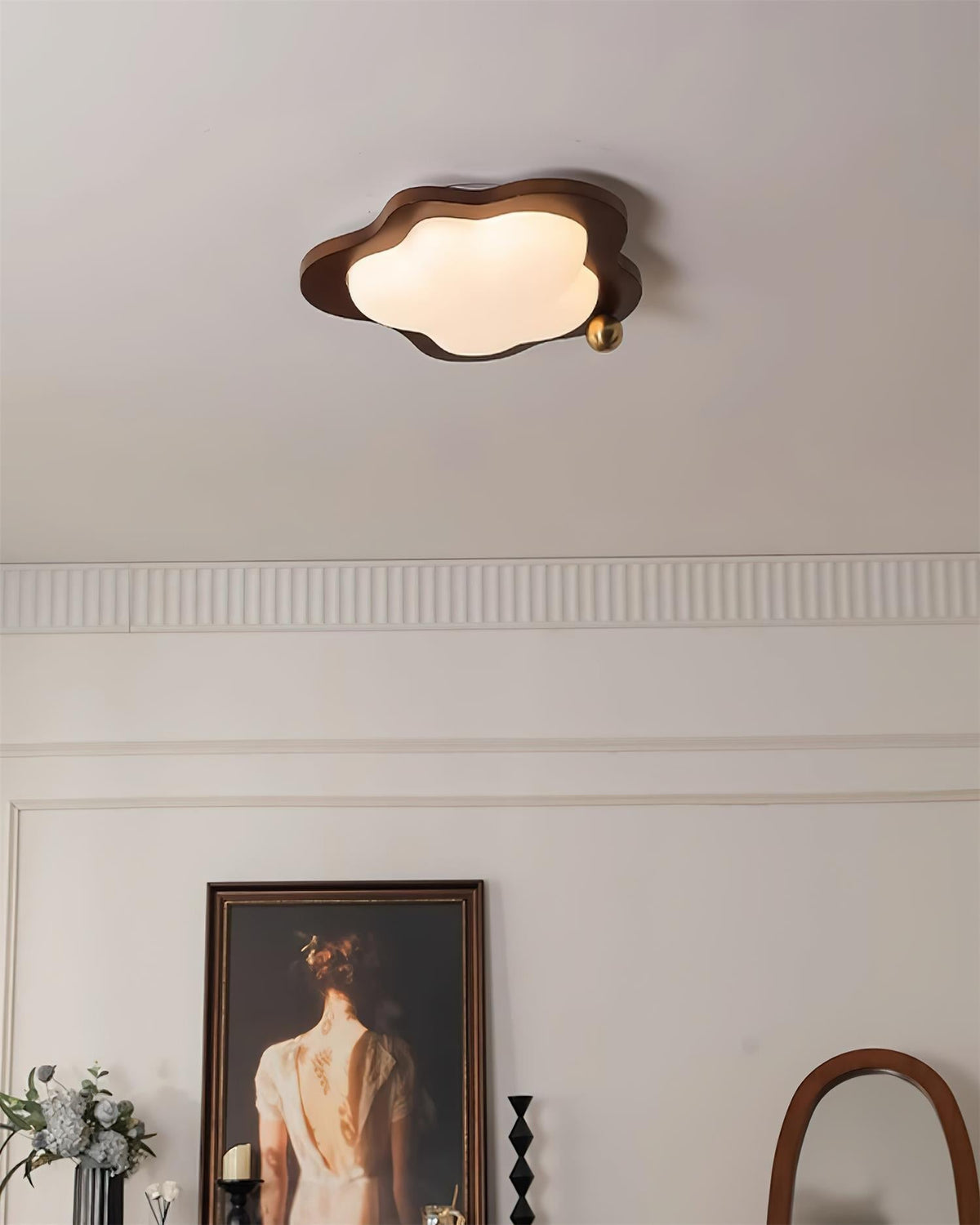 Pivora Vlakke plafondlamp met wolkvormig ontwerp