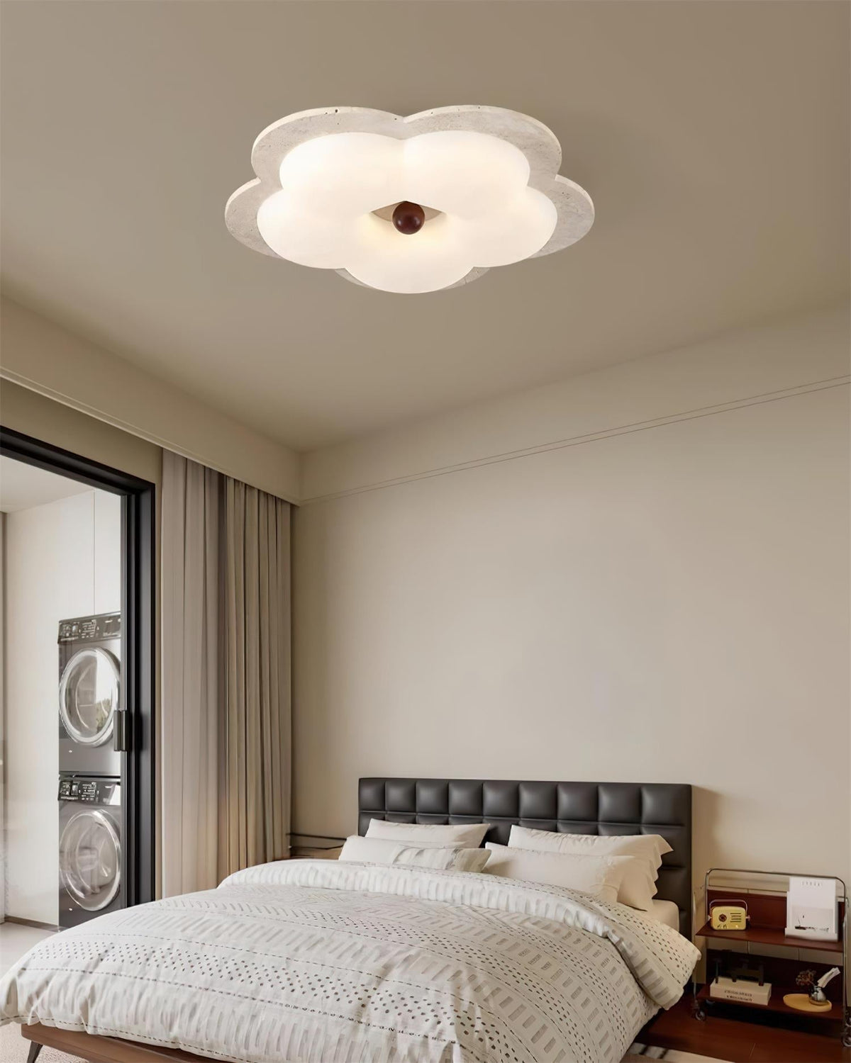 Riita Flower plafondlamp travertin