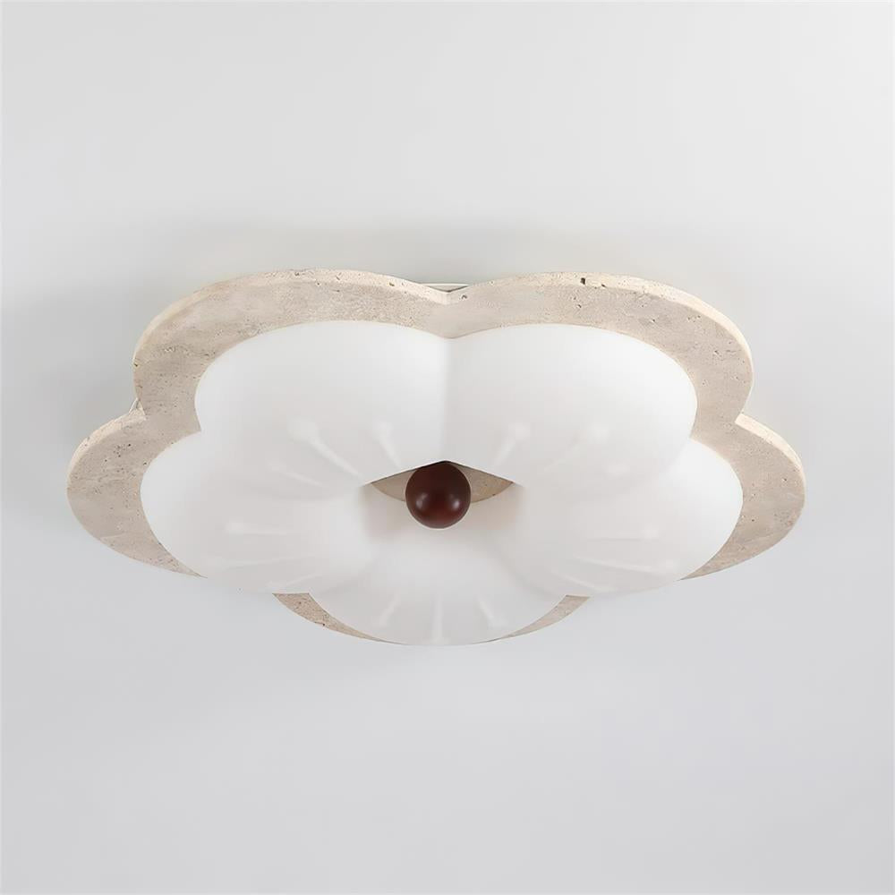 Riita Flower plafondlamp travertin