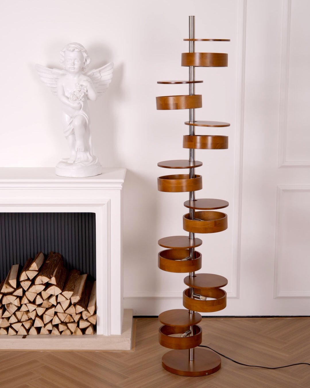 Lynix houten vloerlamp