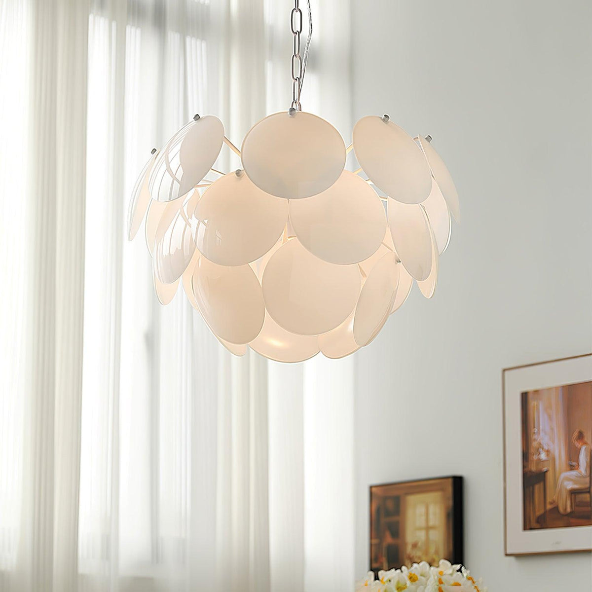 Sophia Minimalistische kroonluchter van glas