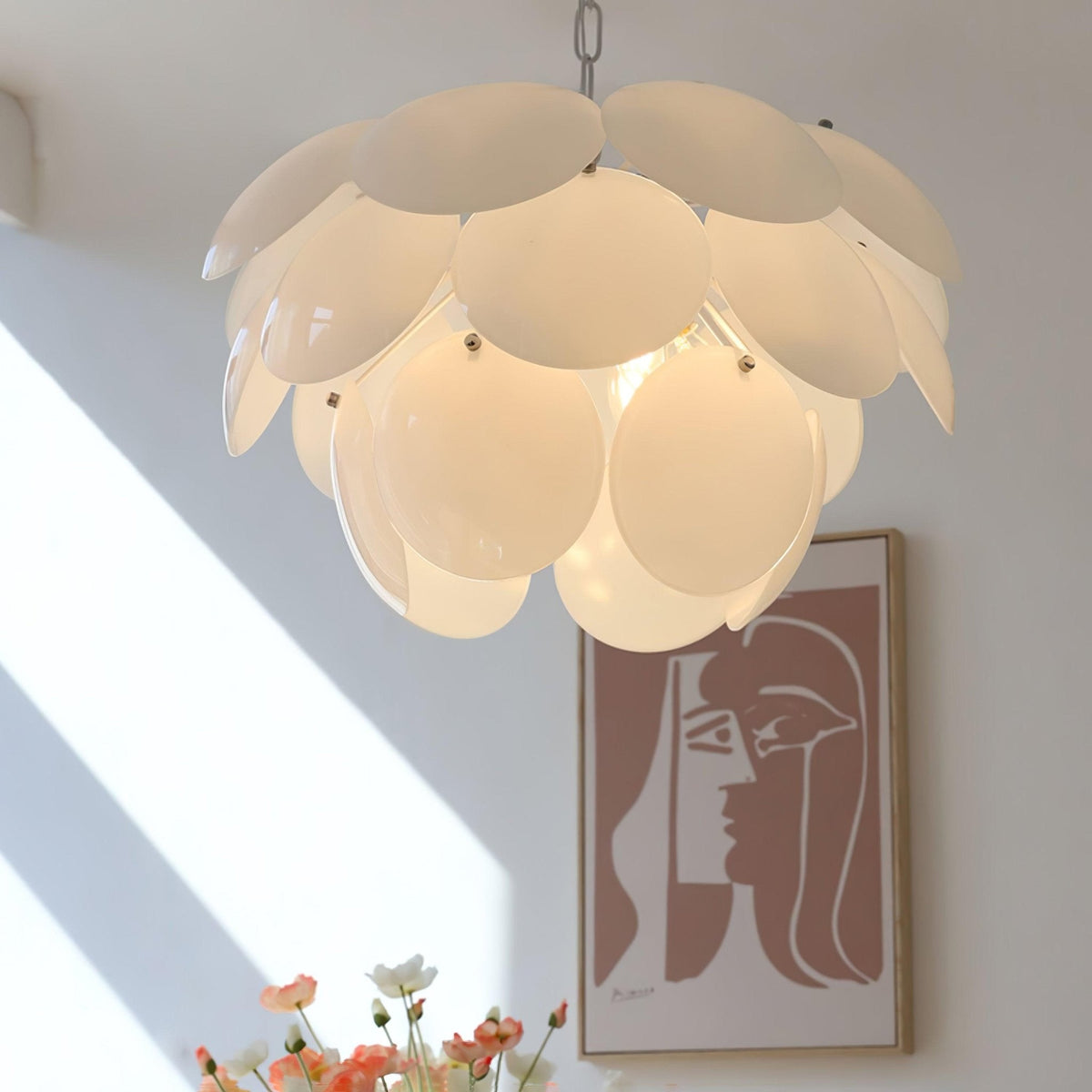 Sophia Minimalistische kroonluchter van glas
