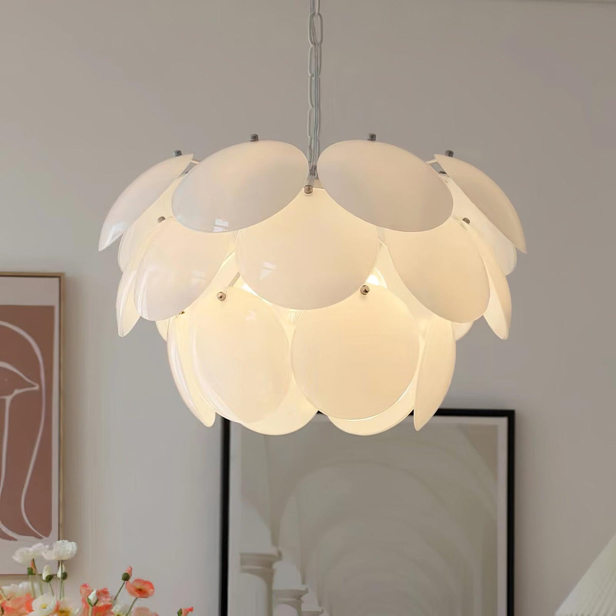 Sophia Minimalistische kroonluchter van glas
