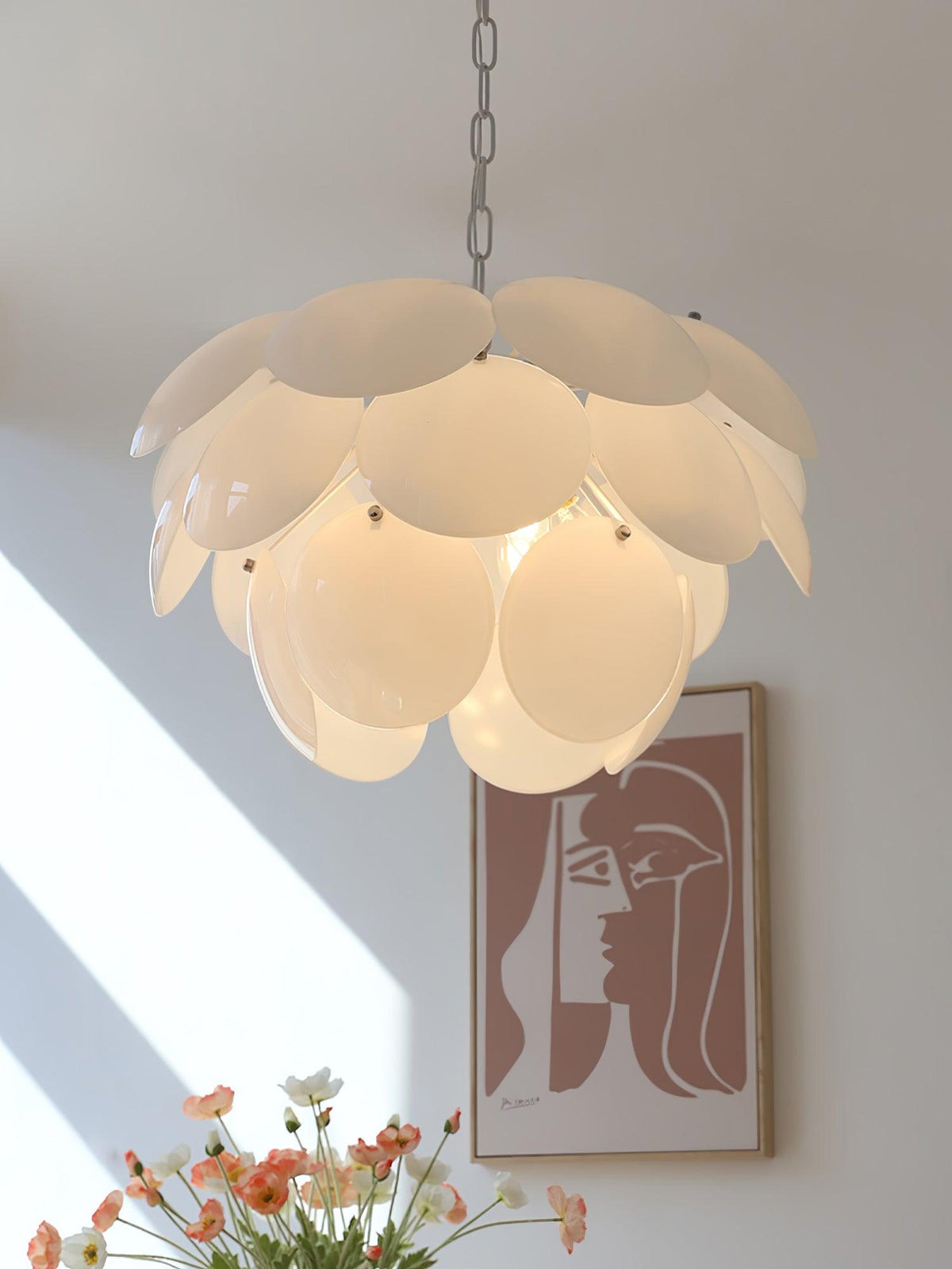 Sophia Minimalistische kroonluchter van glas