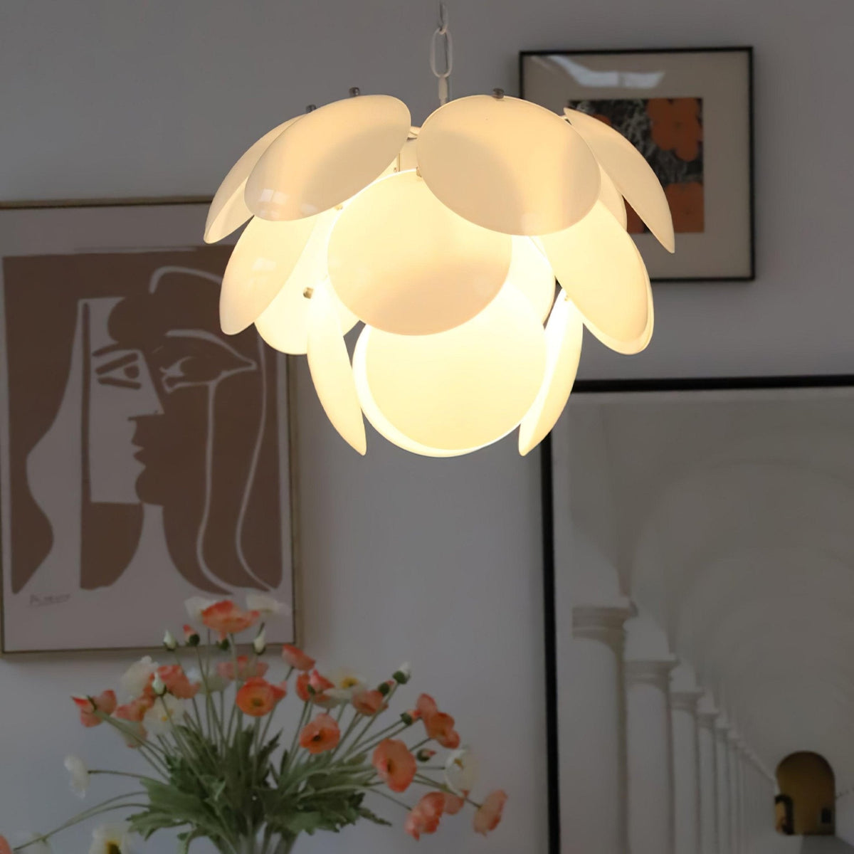 Sophia Minimalistische kroonluchter van glas