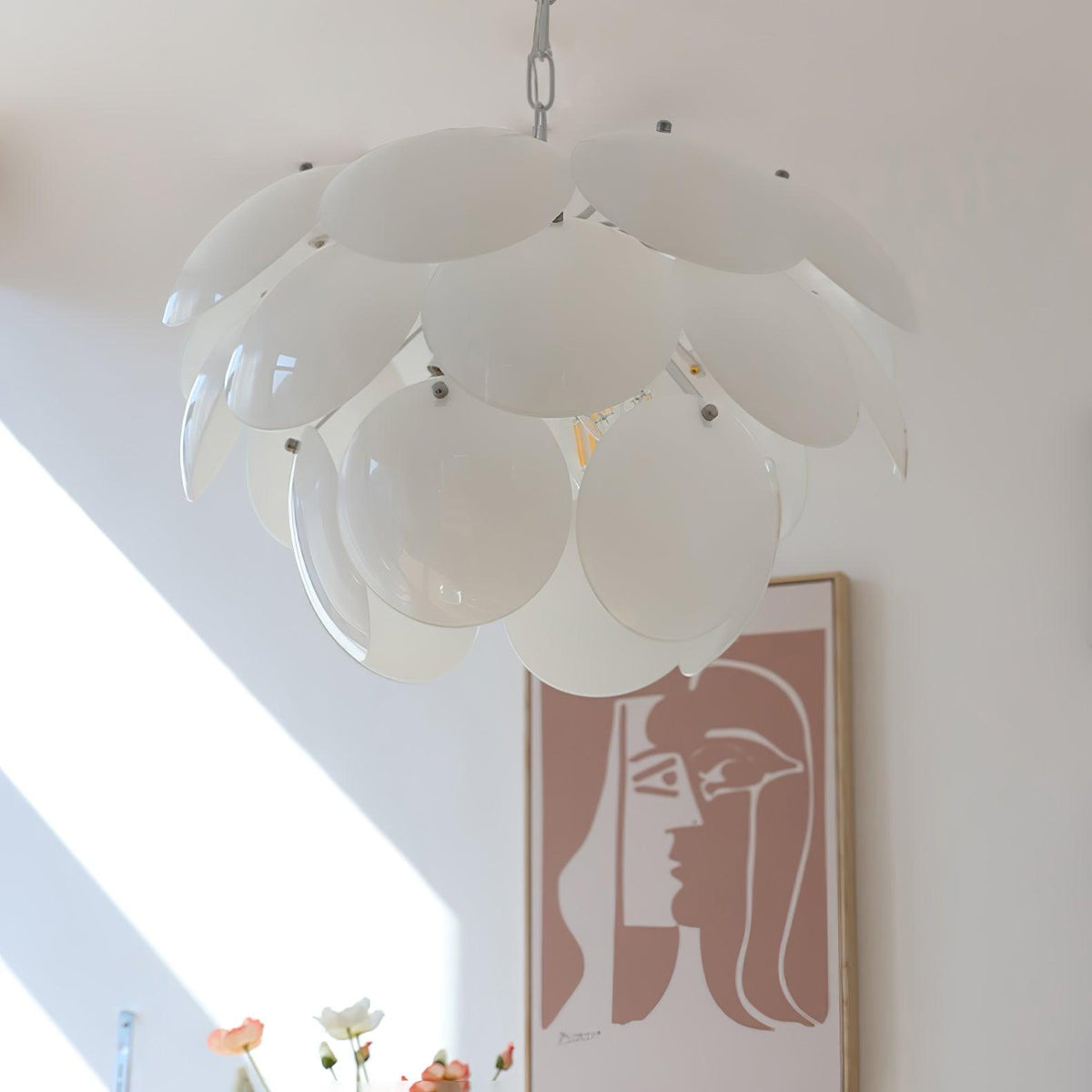Sophia Minimalistische kroonluchter van glas