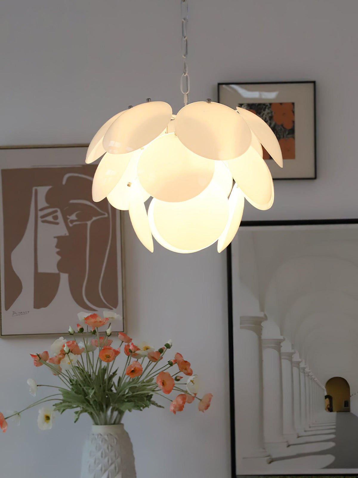 Sophia Minimalistische kroonluchter van glas