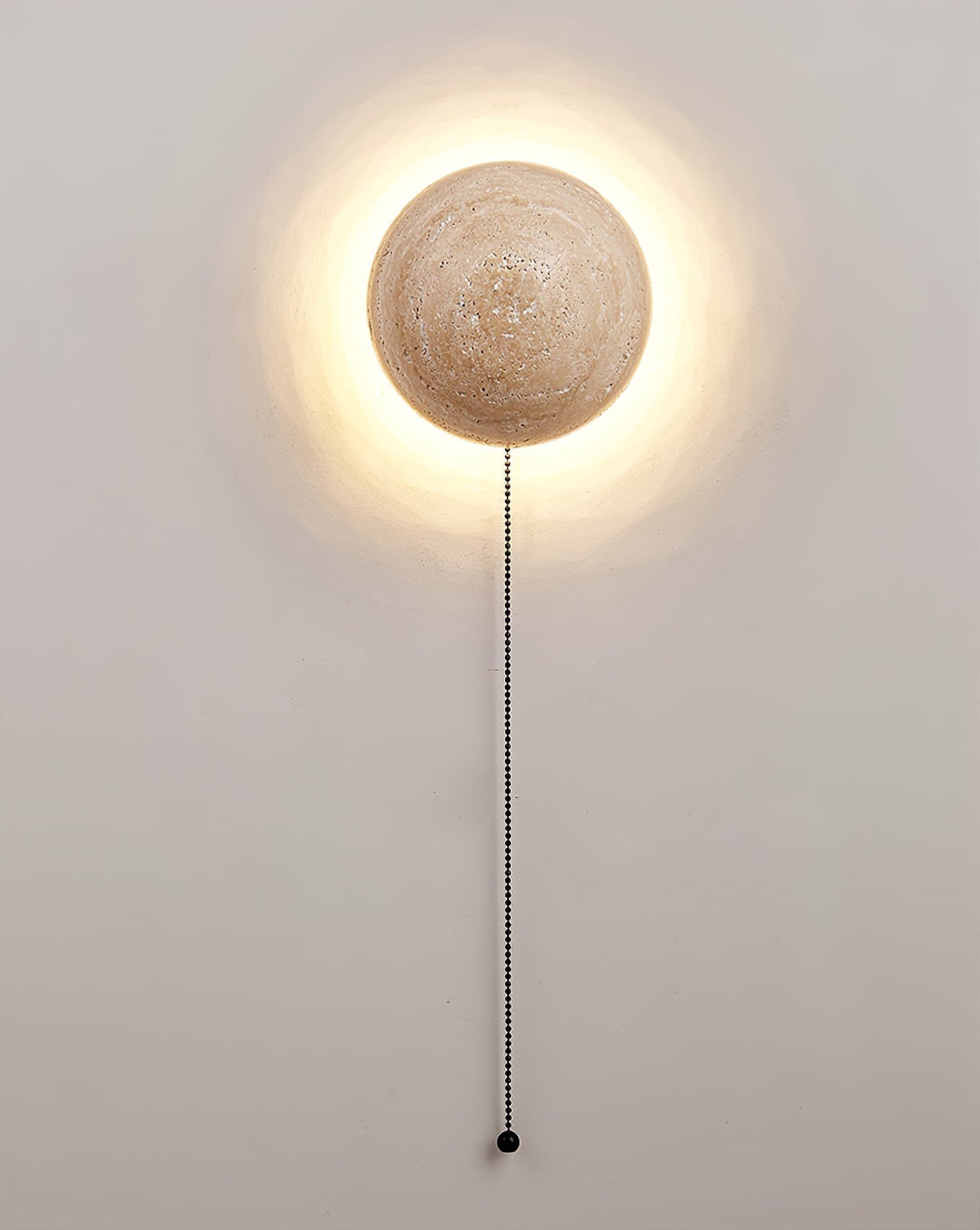 Vexael Minimalistische wandlamp in geel travertin