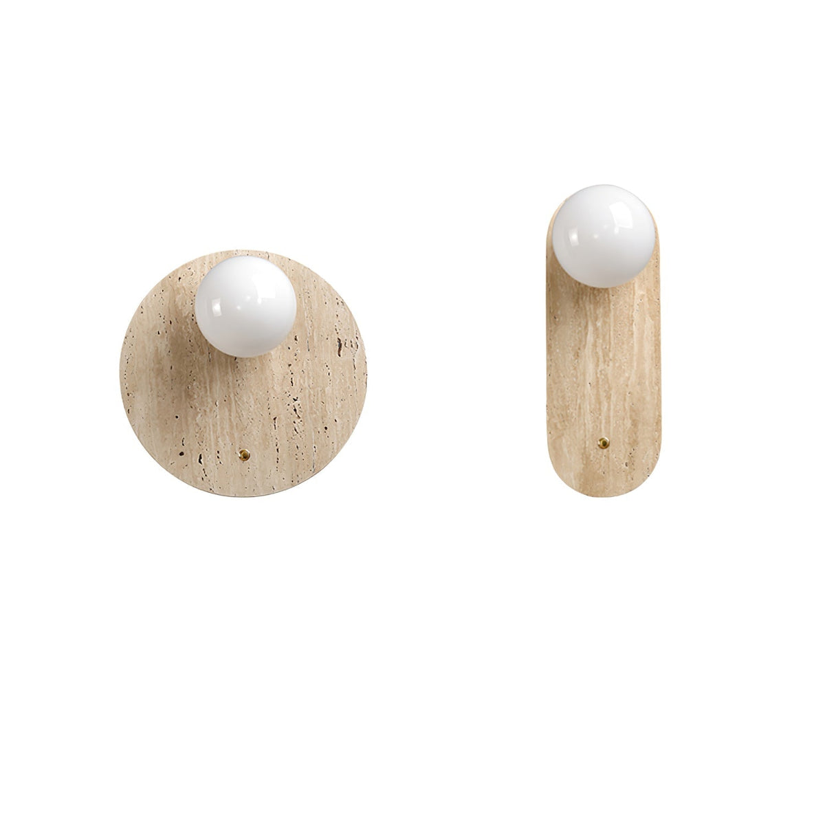 Aurevon minimalistisch wandlamp van geel travertin