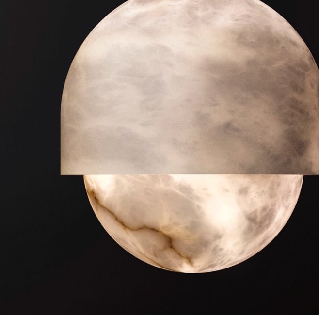 Valcien Lunar koepelvormige hanglamp Albast