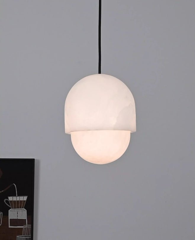 Valcien Lunar koepelvormige hanglamp Albast