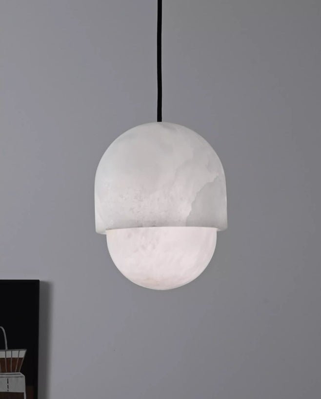 Valcien Lunar koepelvormige hanglamp Albast
