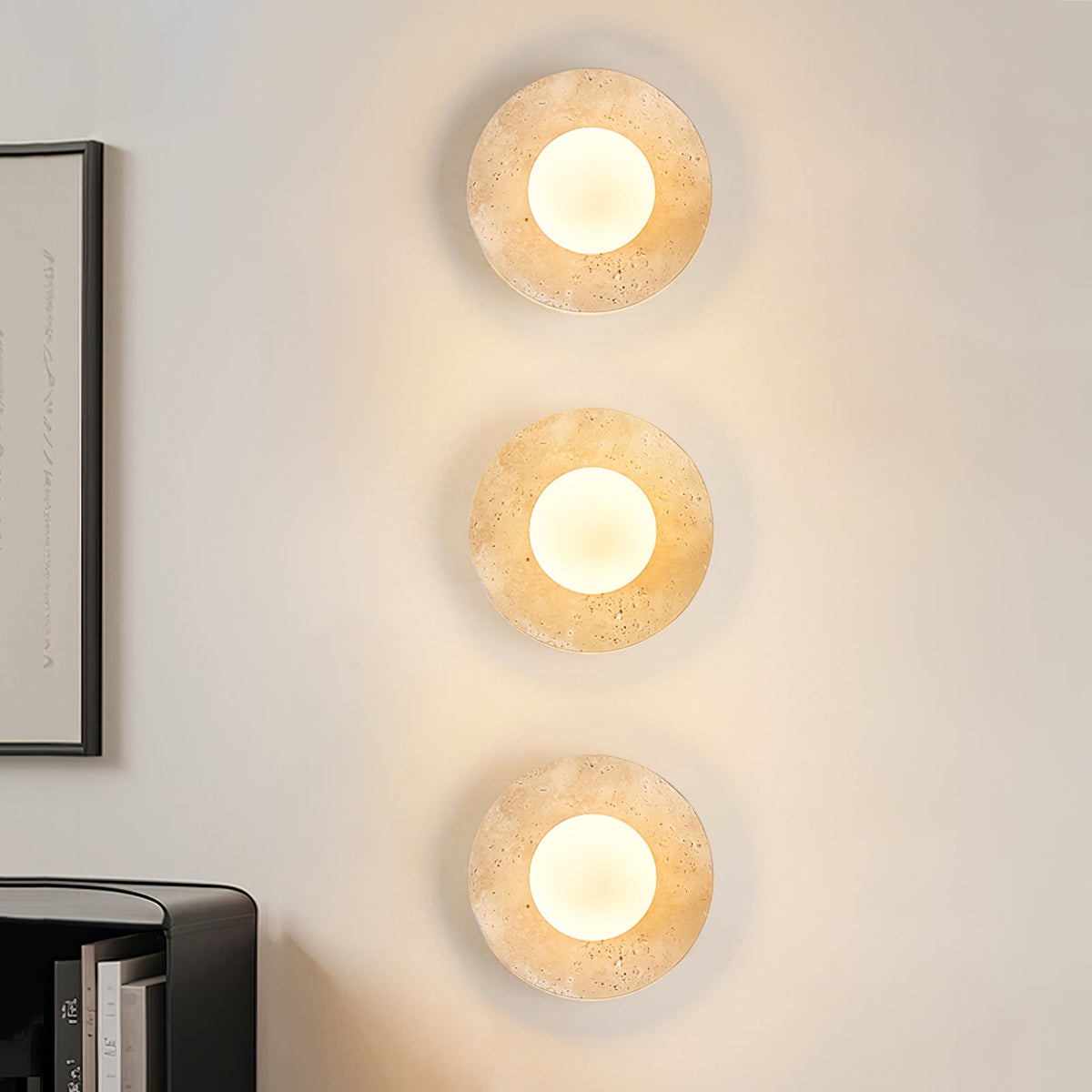 Sereella plafondlamp in travertin