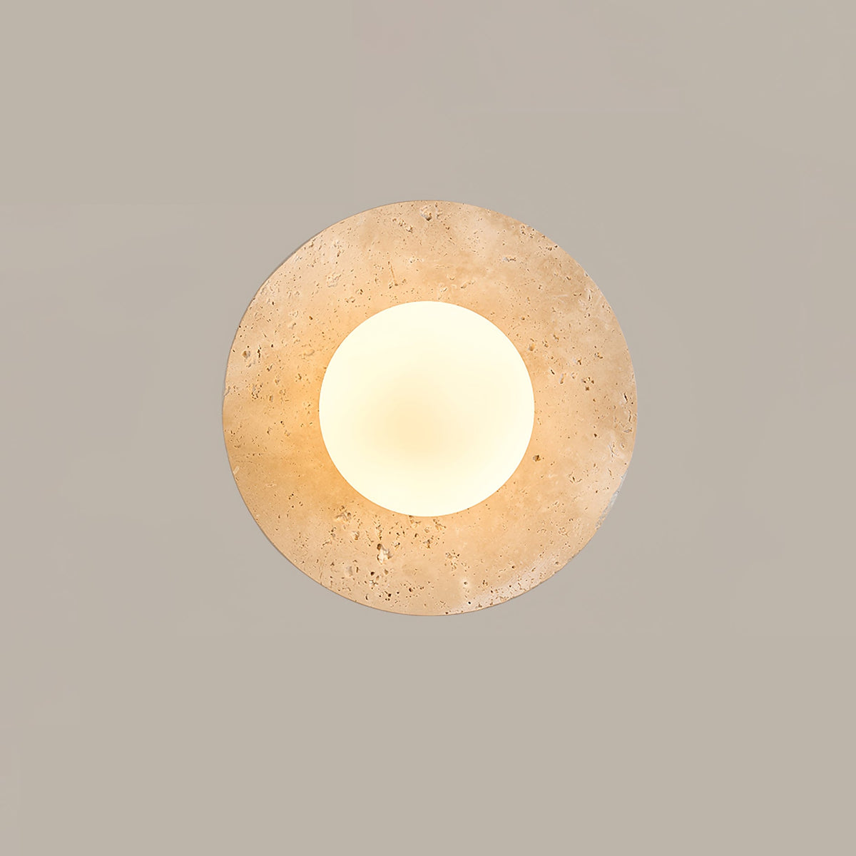 Sereella plafondlamp in travertin