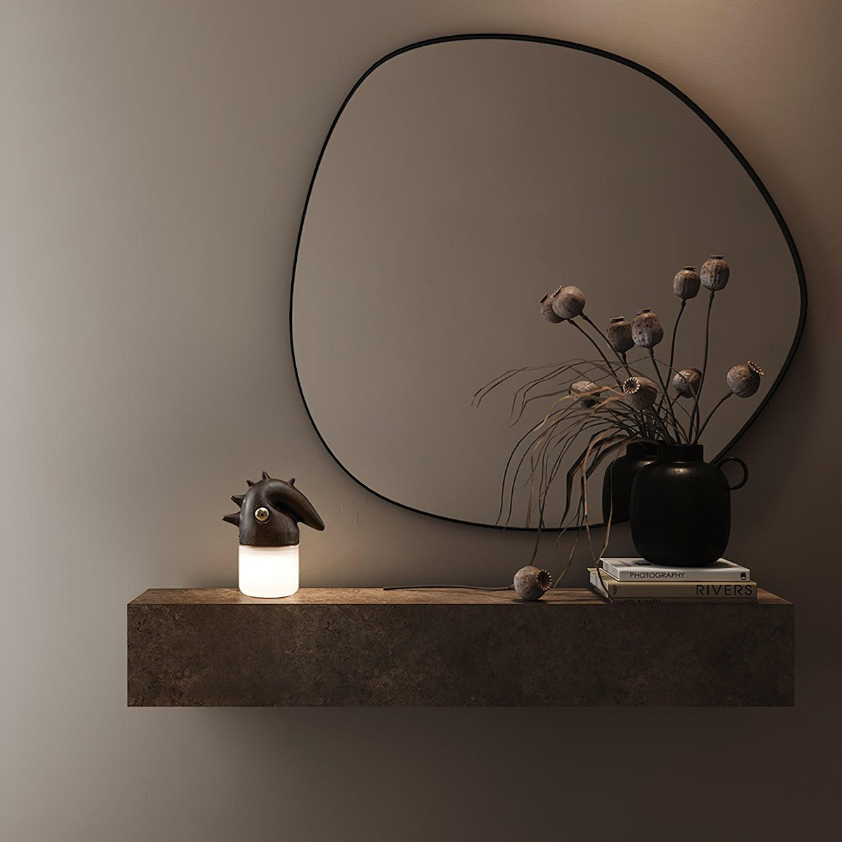 Jerry moderne tafellamp van hout
