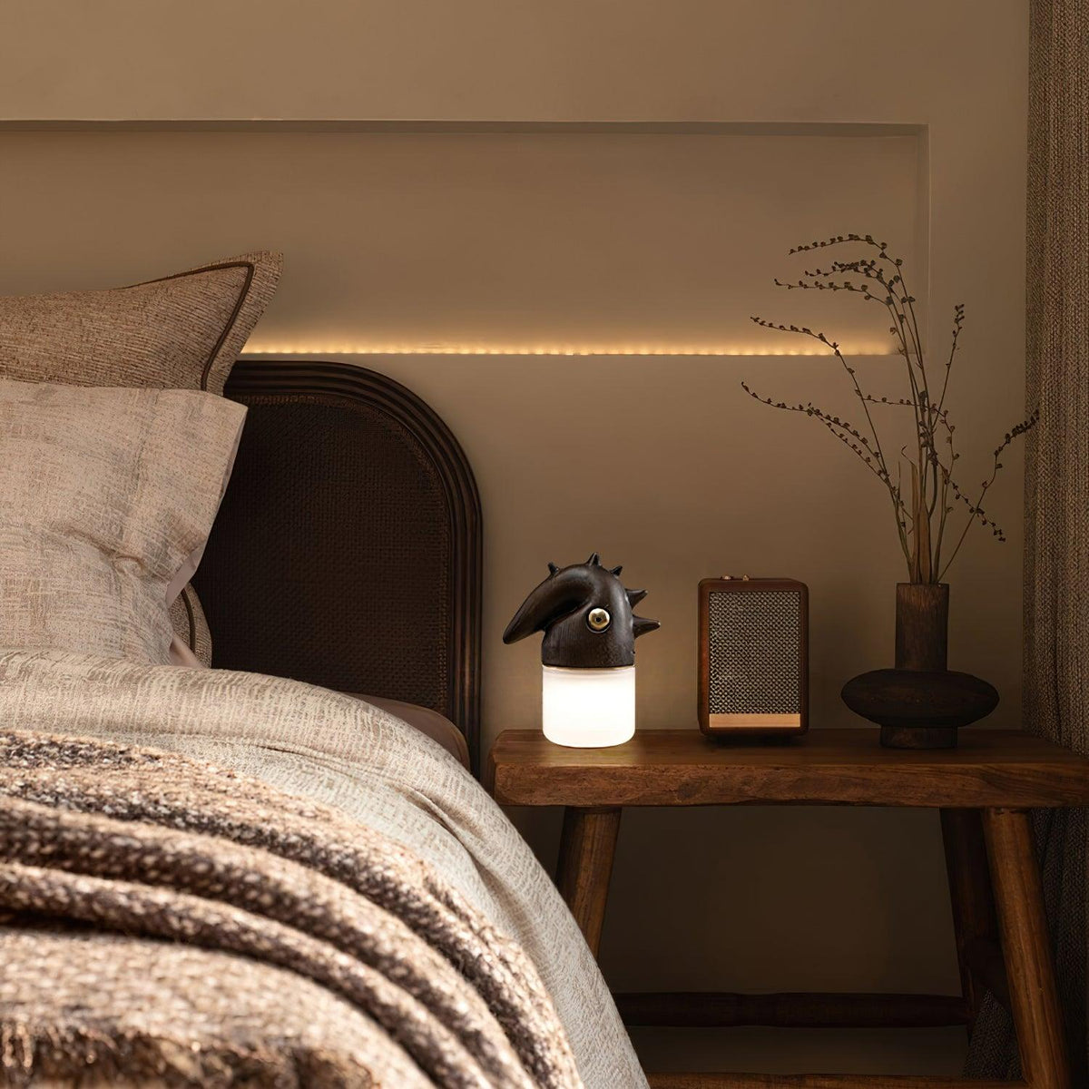 Jerry moderne tafellamp van hout