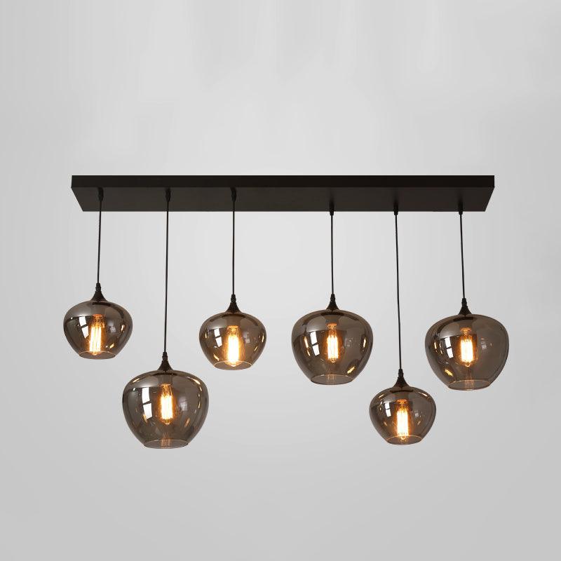 Tevely hanglamp met industriële stijl en glazen kap