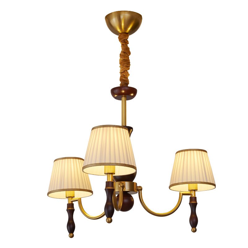 Goro Kroonluchter Bloemmotieven en Walnoot