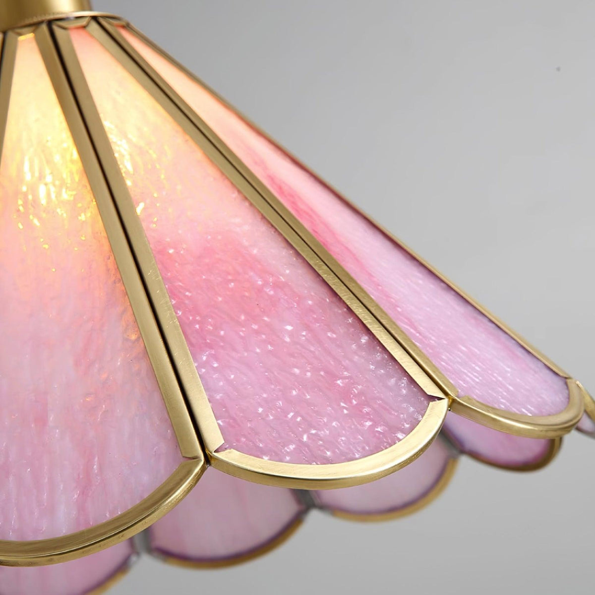 Lione roze ingekleurd glas hanglamp