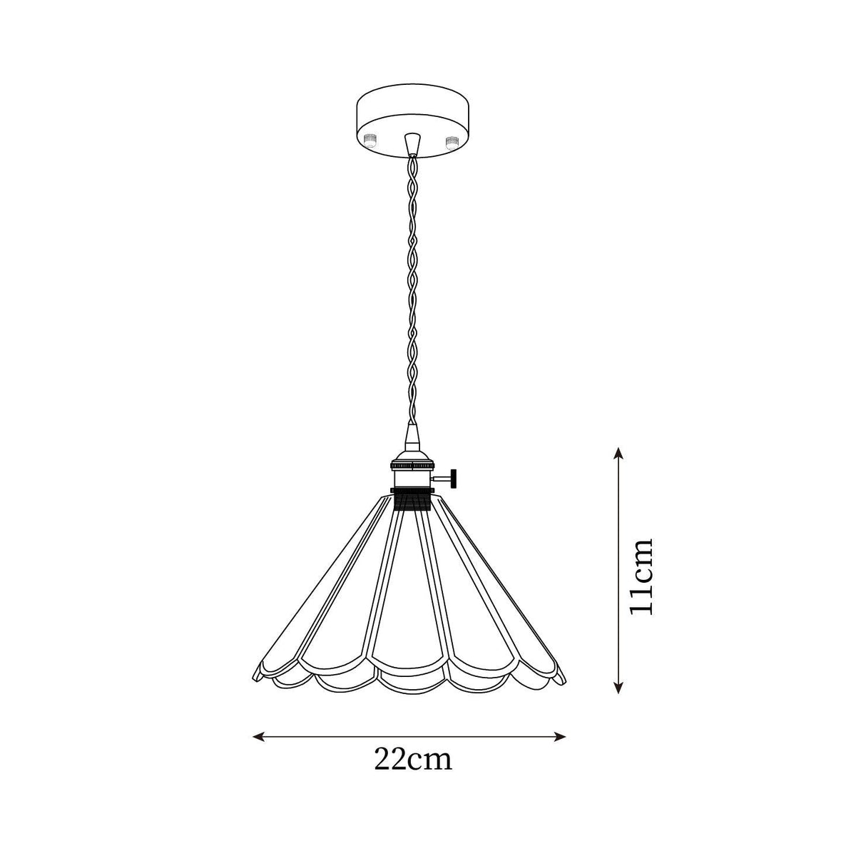 Lione roze ingekleurd glas hanglamp