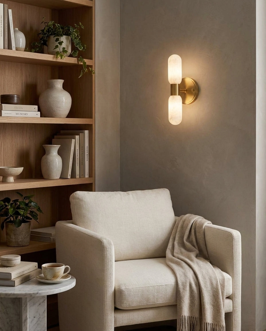 Odilia albasten wandlamp