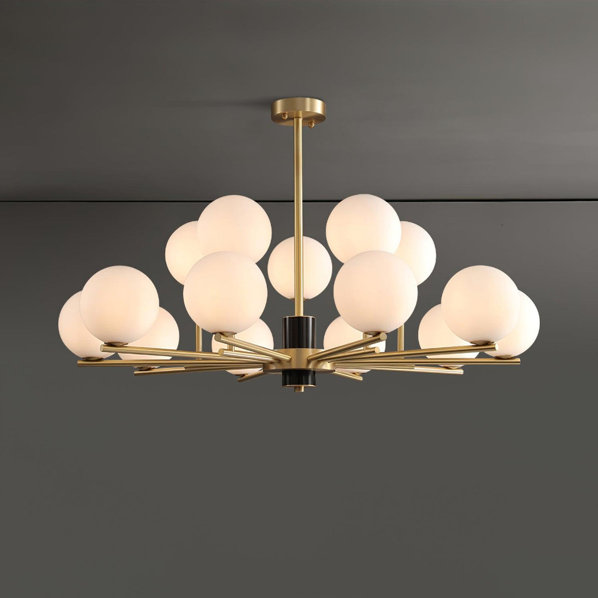 Covynel Mid-Century messing kroonluchter