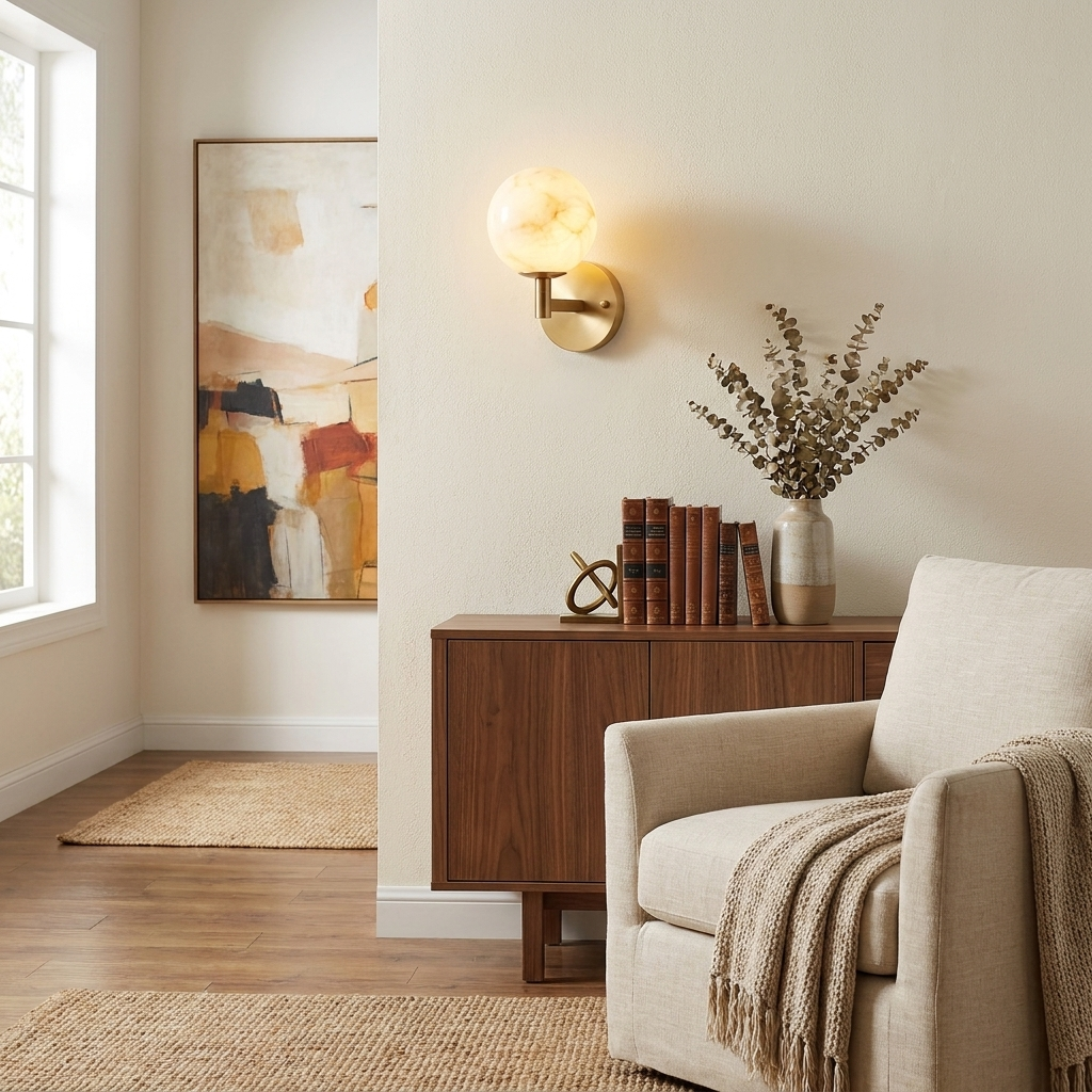 Ravelmere albast wandlamp
