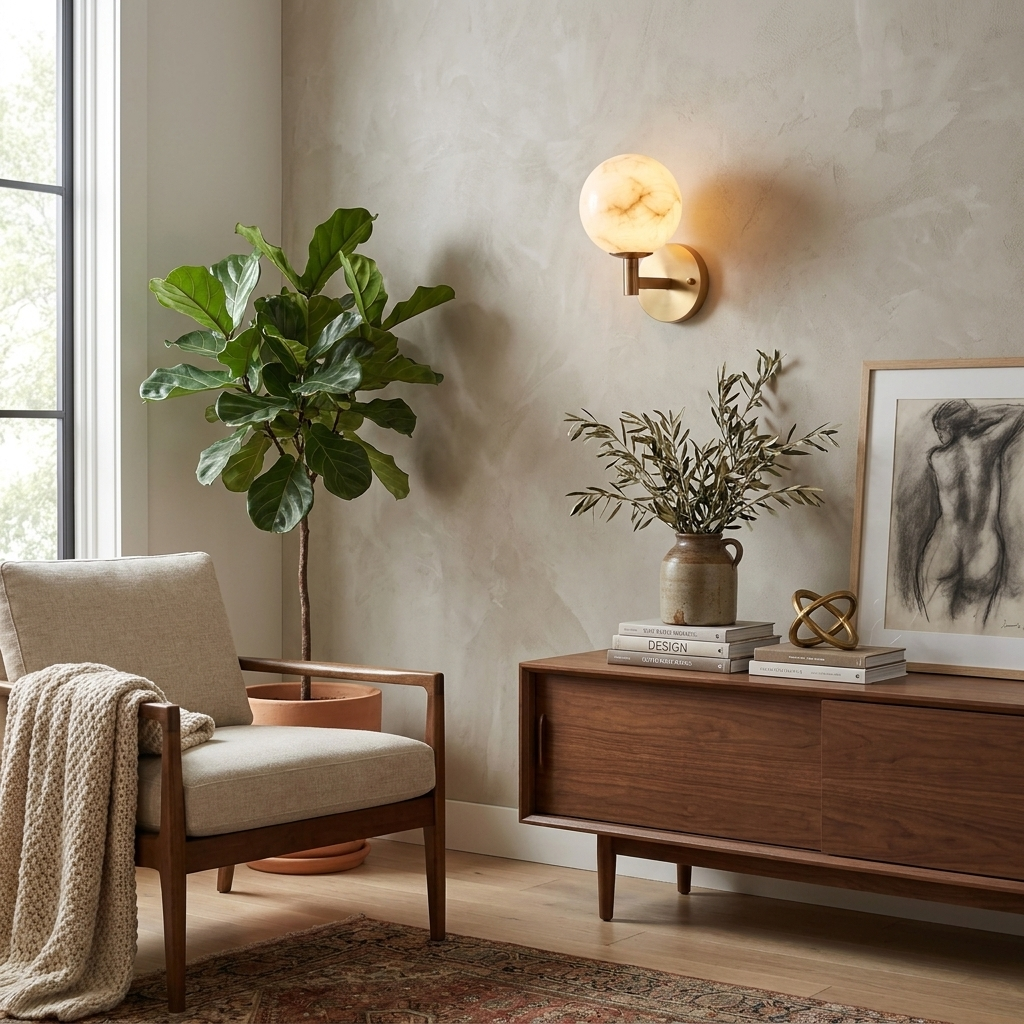 Ravelmere albast wandlamp
