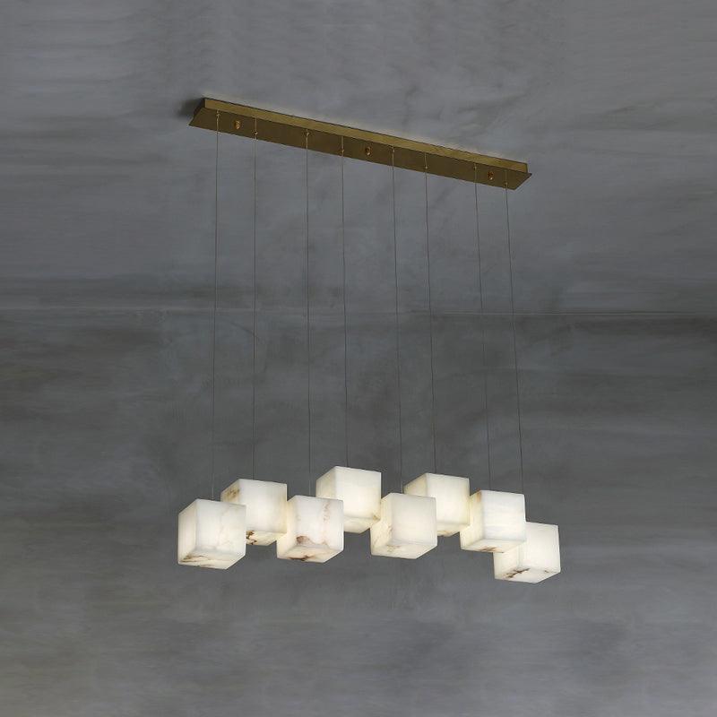 Develo Minimalistische hanglamp met kroonluchter in albast