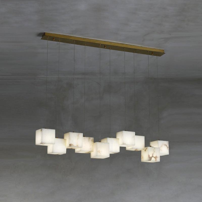 Develo Minimalistische hanglamp met kroonluchter in albast