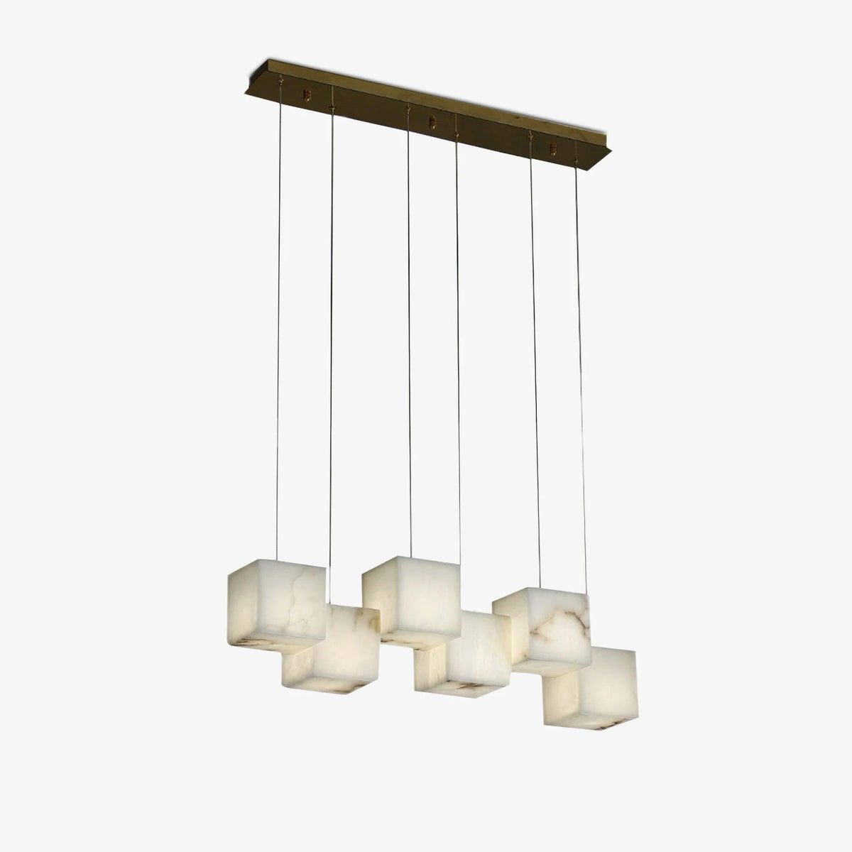 Develo Minimalistische hanglamp met kroonluchter in albast