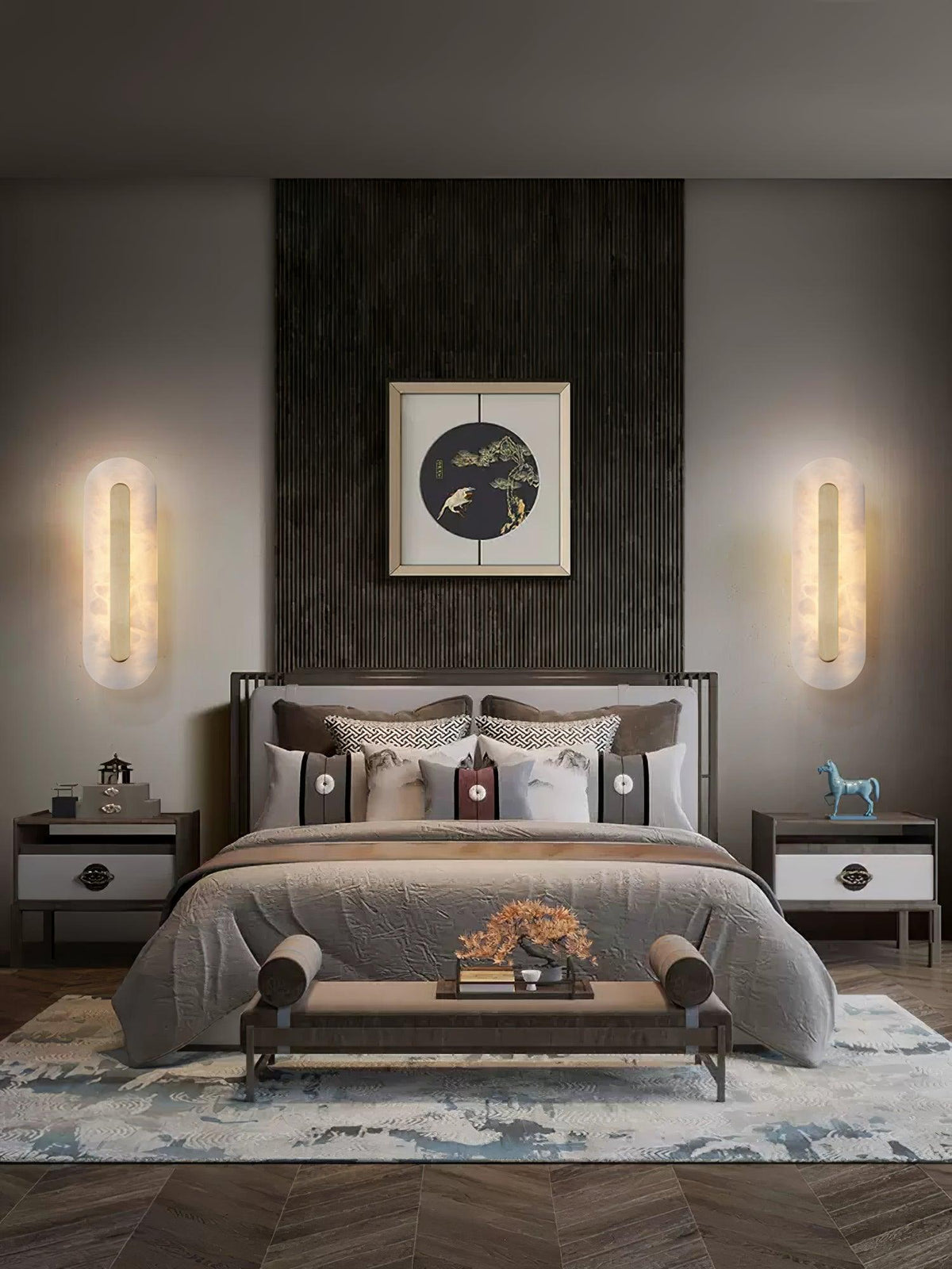Selvia Minimalistische wandlamp van albast