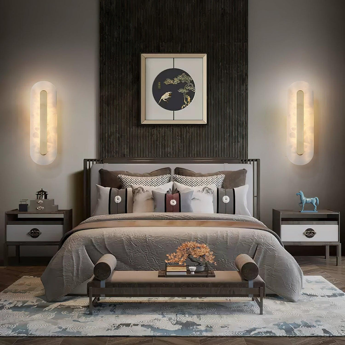 Selvia Minimalistische wandlamp van albast