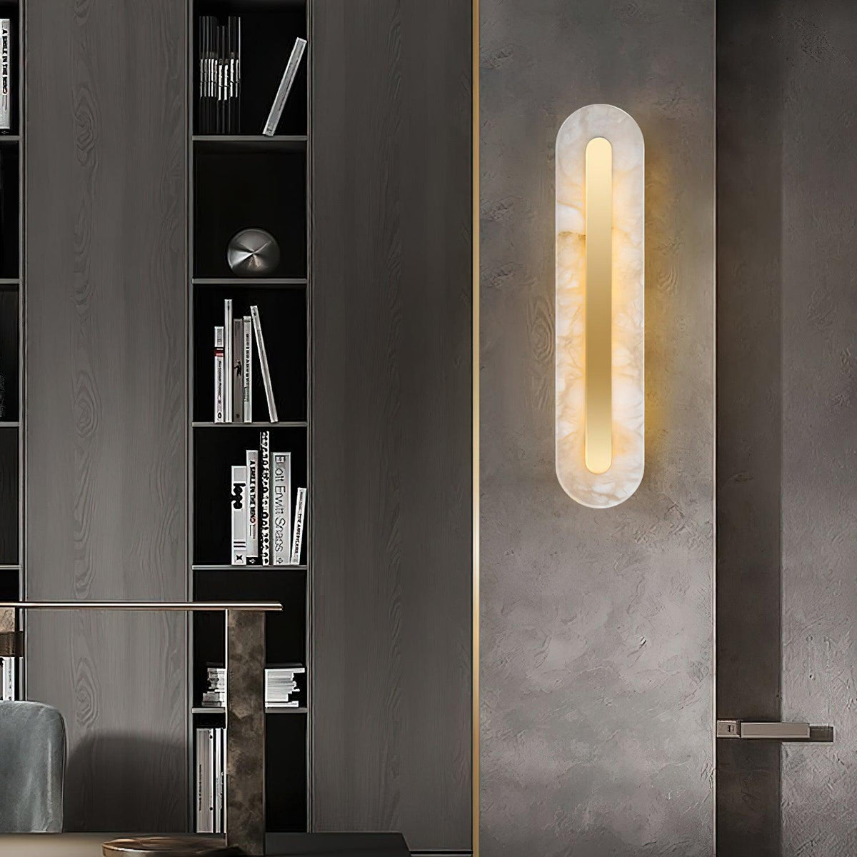 Selvia Minimalistische wandlamp van albast