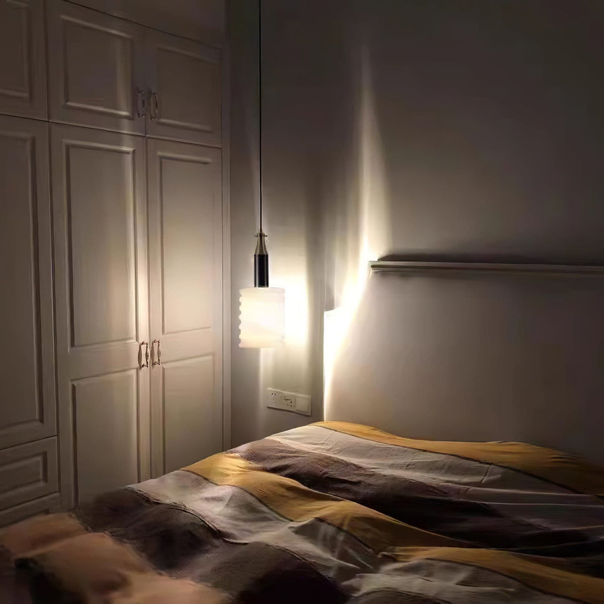 Hanglamp Albast Ribbelcilinder