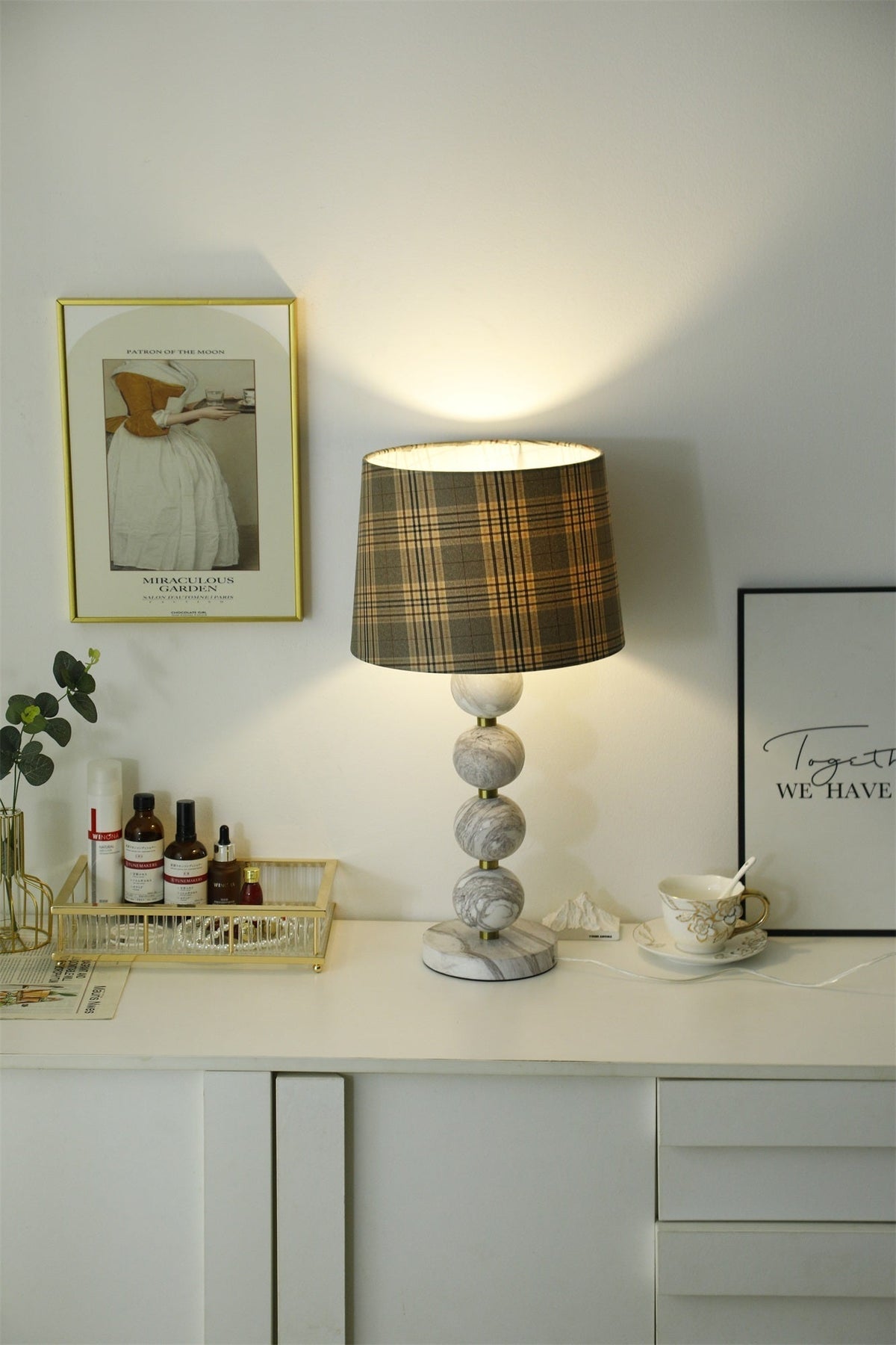 Rowan Moderne tafellamp van marmer